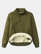 Men's Teddy Fleece Quarter-Zip Sweatshirt – Warm Cotton Blend