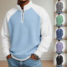 Men's Textured Quarter-Zip Pullover - Refined Comfort Layer