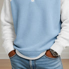 Men's Textured Quarter-Zip Pullover - Refined Comfort Layer
