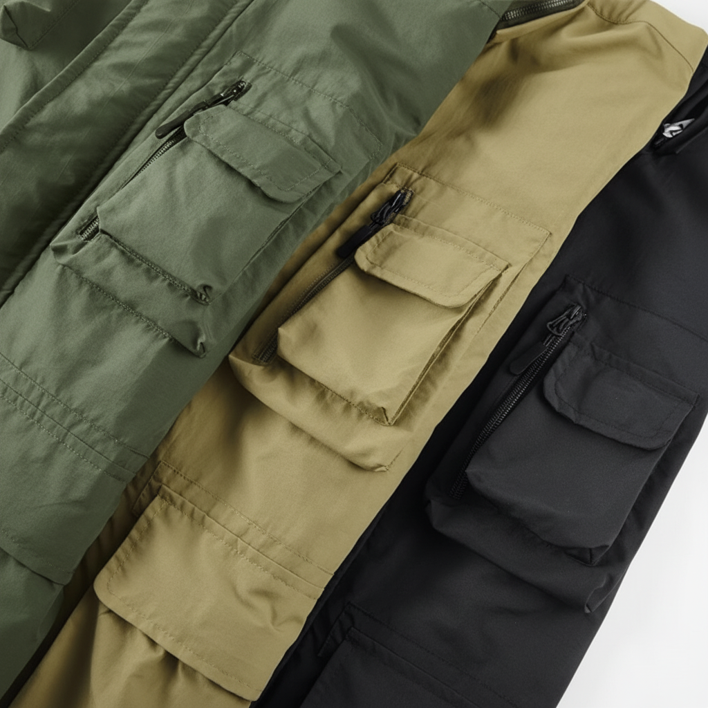 Men's Waterproof Outdoor Jacket with Hood - Lightweight Shell