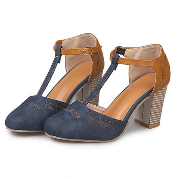 Women's Block-Heel Mary Janes - Timeless Two-Tone