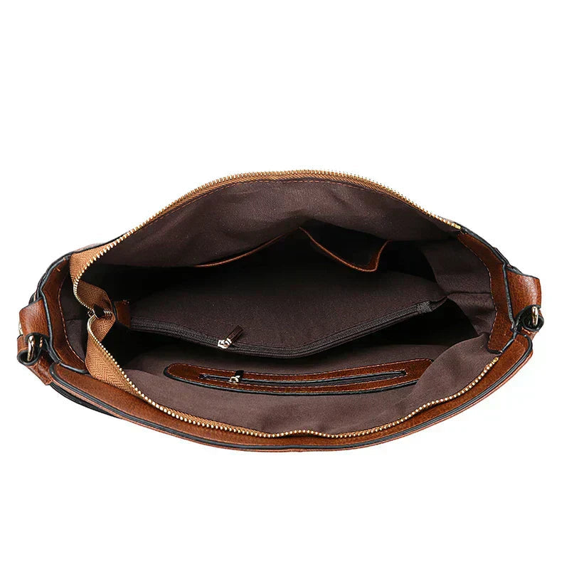 Women's Casual Retro Shoulder Bag - Soft Structured Design