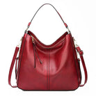 Women's Casual Retro Shoulder Bag in red, Soft Structured Design