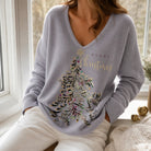 Women's Christmas Tree Graphic Sweater - Relaxed Fit