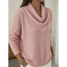 Women's Cowl-Neck Sweater - Elegant Draped Knit