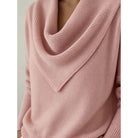 Women's Cowl-Neck Sweater - Elegant Draped Knit