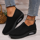 Women's Cushioned Slip-On Sneakers in black, Lightweight Comfort