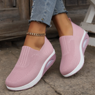 Women's Cushioned Slip-On Sneakers in pink, Lightweight Comfort