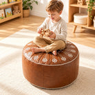 Women's Fillable Storage Ottoman Cover - Embroidered Round Stool