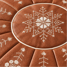 Women's Fillable Storage Ottoman Cover - Embroidered Round Stool