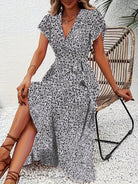 Women's Floral Wrap Dress - Flowing Summer Style
