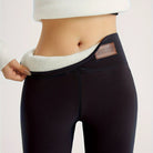 Women's High-Waist Winter Leggings in black, Cozy Lined