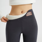 Women's High-Waist Winter Leggings in dark gray, Cozy Lined