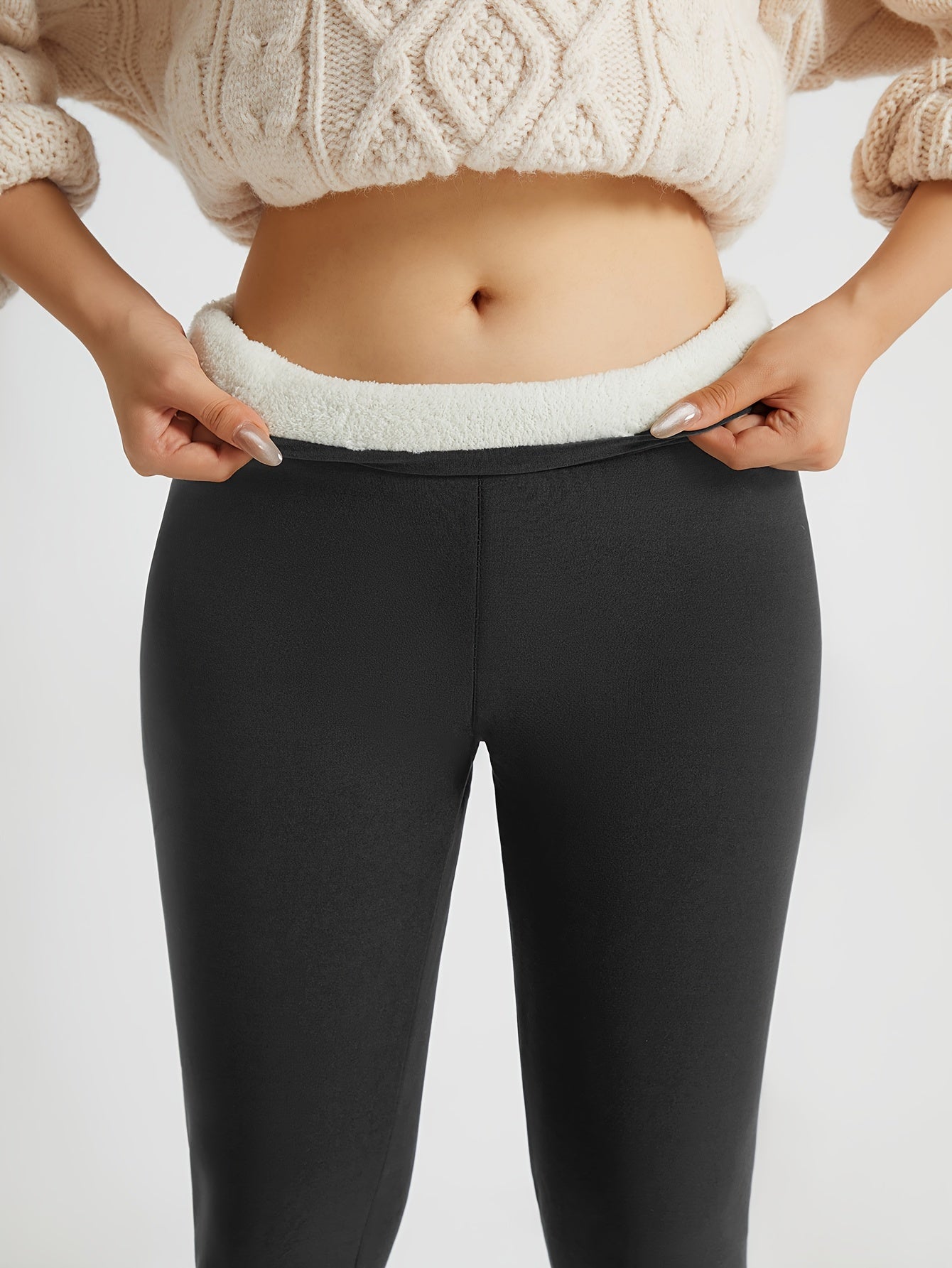 Women's High-Waist Winter Leggings - Cozy Lined