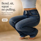 Women's High-Waisted Bootcut Jeans - Double-Button Fit