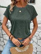 Women's Lace-Sleeve T-Shirt - Everyday Elegance