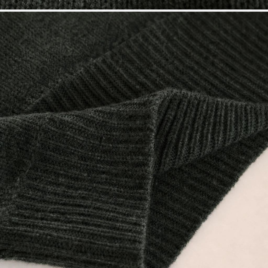 Women's Oversized V-Neck Knit Sweater - Relaxed Fit