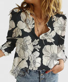 Women's Relaxed Button-Up Blouse in black 2, Effortless Elegance