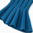 Women's Ribbed V-Neck Peplum Top - Casual Hip-Length Blouse