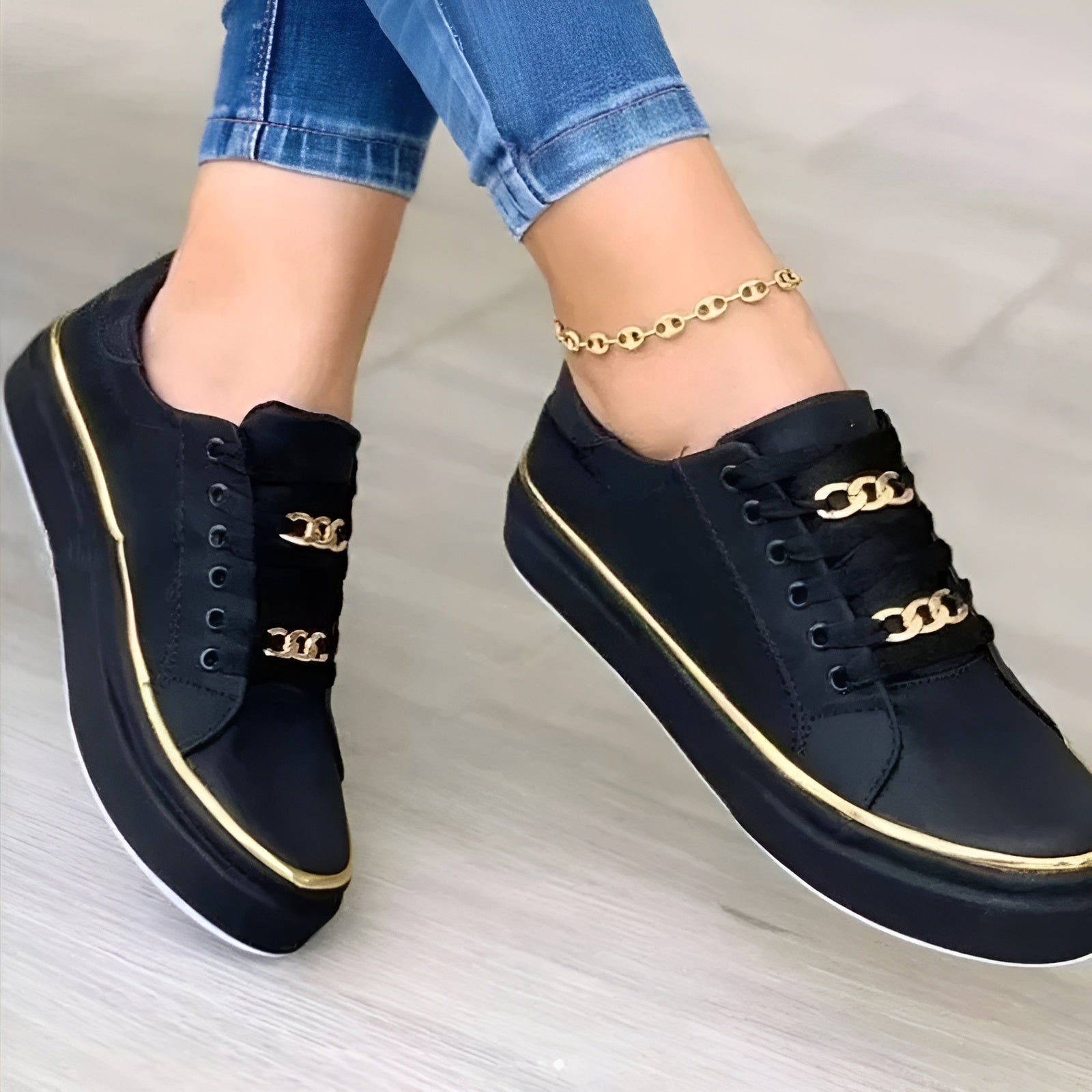 Women's Slip-On Sneakers in black, Comfort & Style