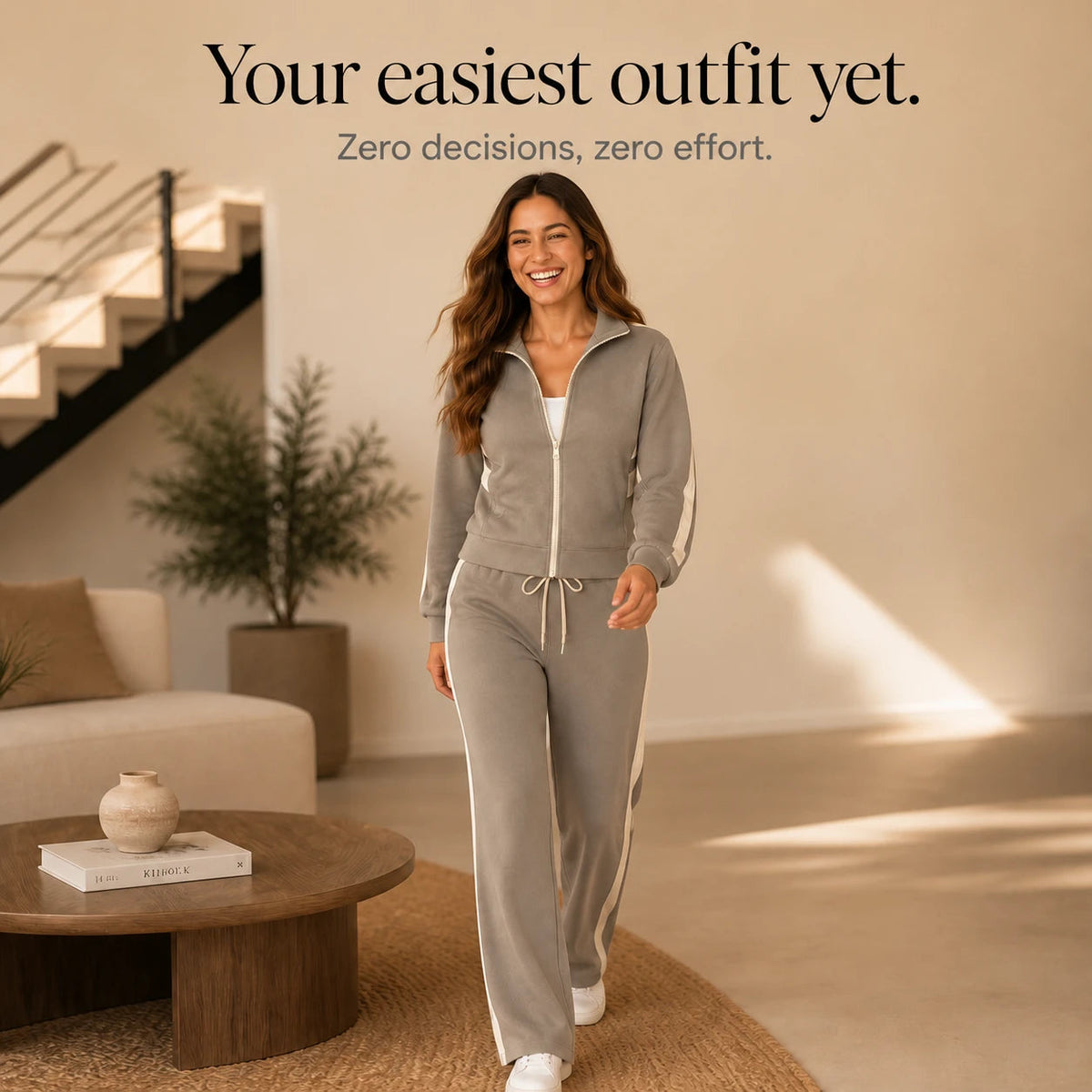 Women's Striped Lounge Set - Relaxed Two-Piece