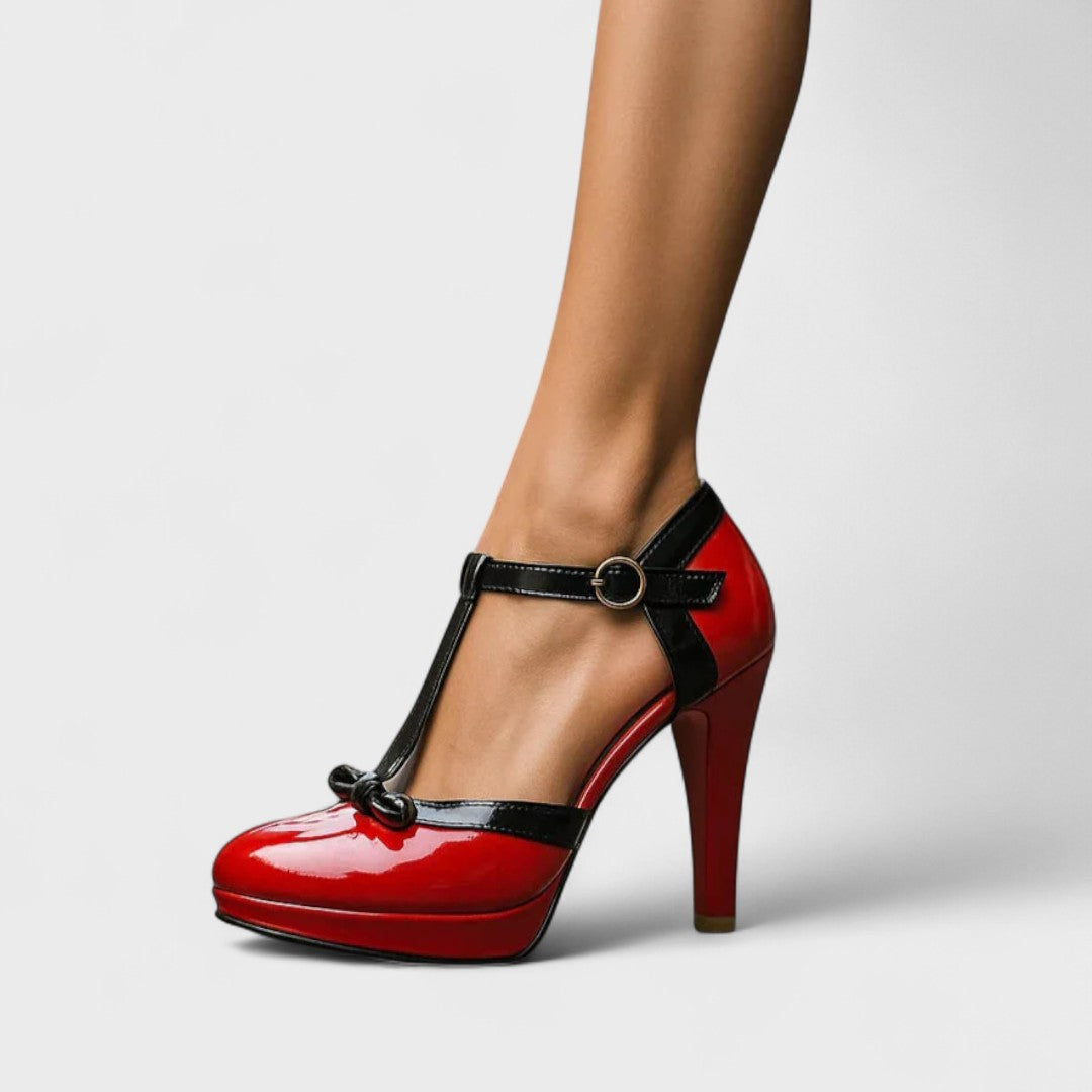 Women's T-Strap Heels - Elegant Comfort