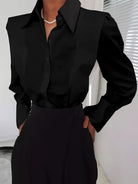 Women's Tailored Button-Up Shirt - Classic Elegance