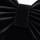 Women's Velvet-Look Midi Dress with Bow Detail – Off-Shoulder