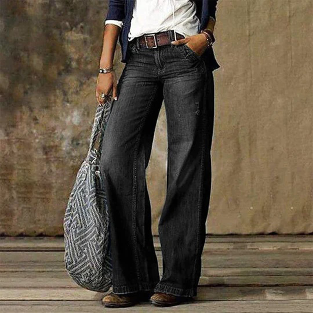 Women's Wide-Leg Vintage Jeans in gray, Relaxed Fit