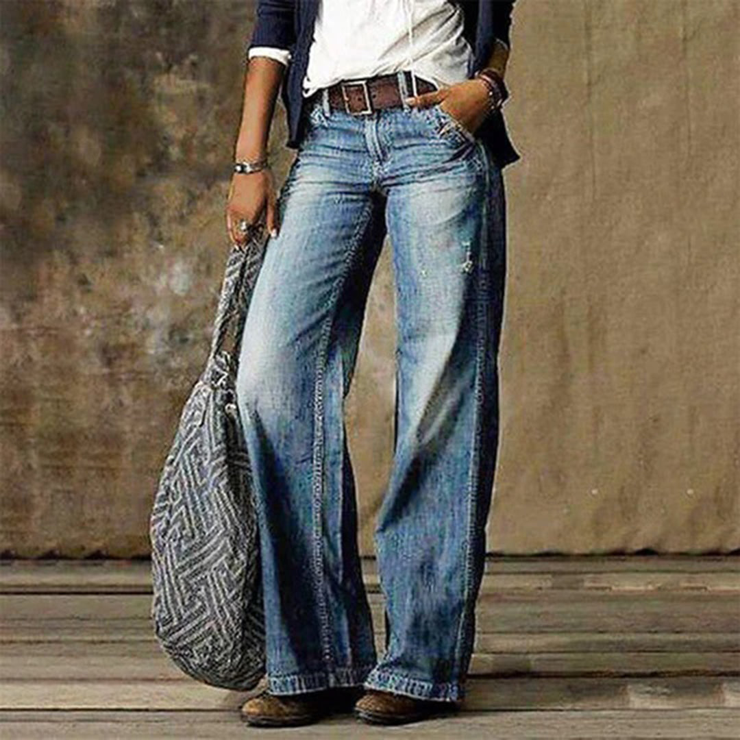 Women's Wide-Leg Vintage Jeans in light blue, Relaxed Fit